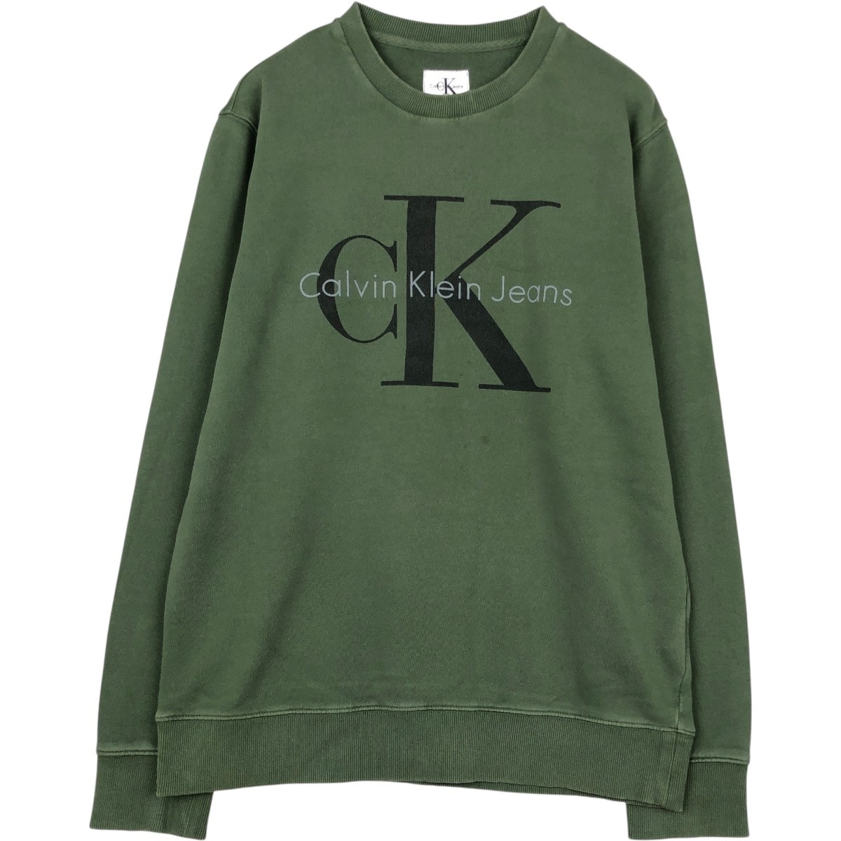 古着 カルバンクライン Calvin klein JEANS プリントスウェットシャツ トレーナー メンズXL相当/eaa673814