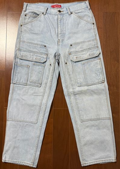Supreme Double Knee Denim Utility Pant "Washed Blue"