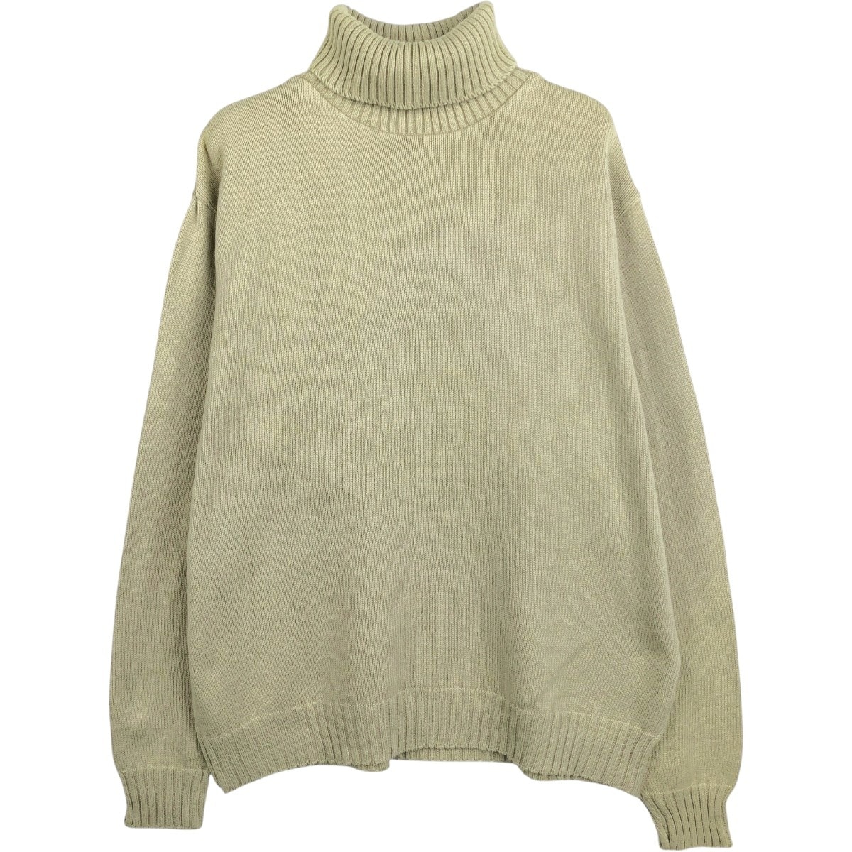 古着 70~80年代 エルエルビーン L.L.Bean タートルネック コットンニットセーター USA製 メンズXL相当 ヴィンテージ/eaa654458