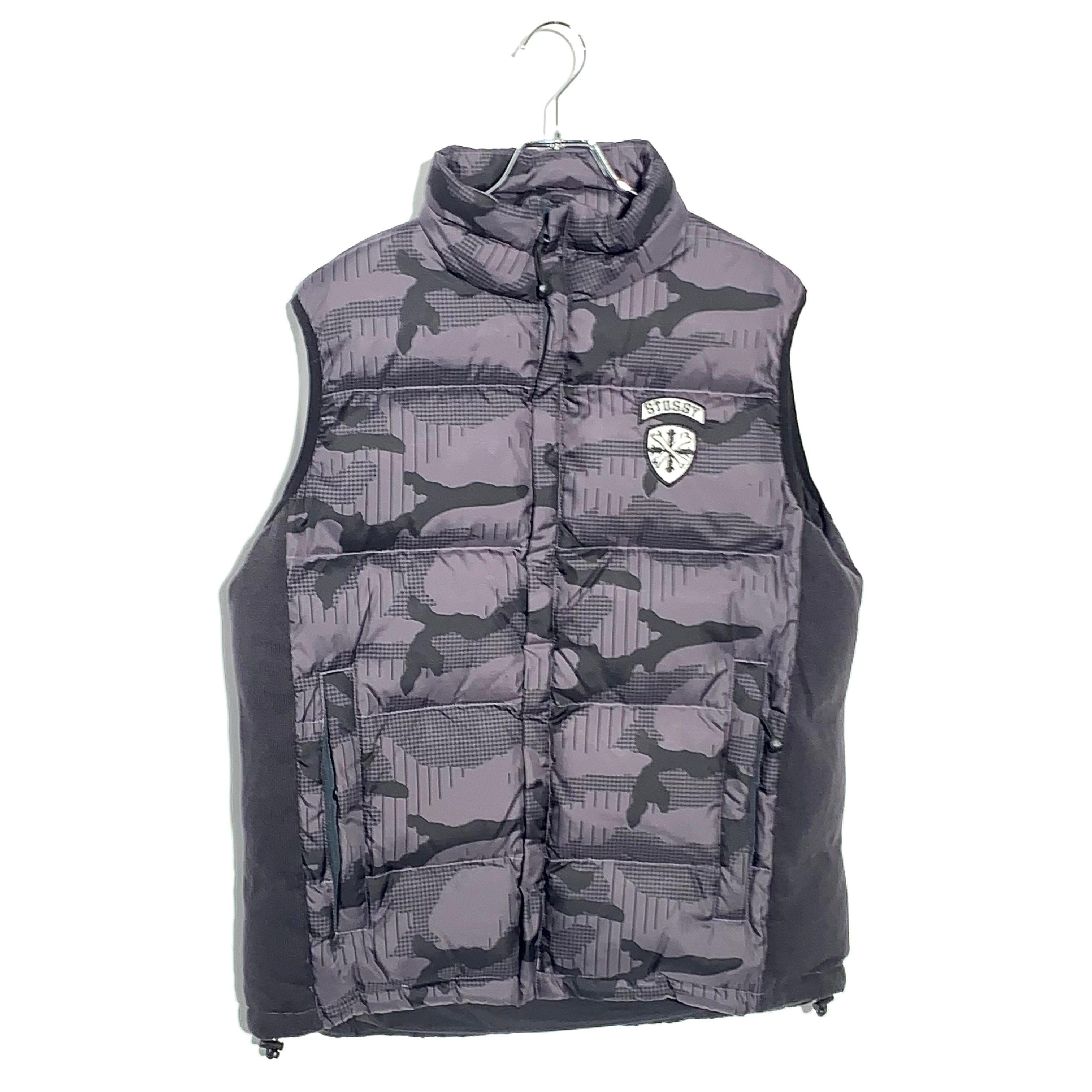 STUSSY CAMO PADDED VEST Black