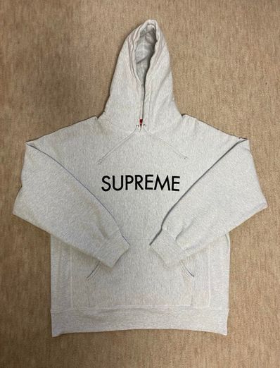 Supreme Capital Hooded Sweatshirt "Ash Grey"
