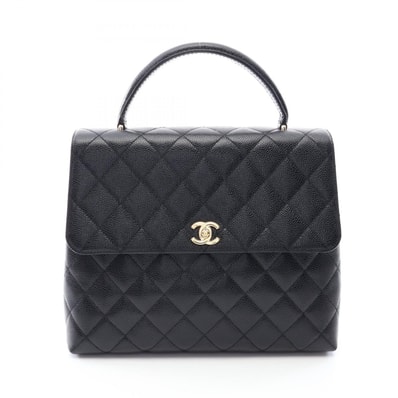 シャネル CHANEL マトラッセ ハンドバッグ バッグ キャビアスキン(グレインドカーフ) レディース ブラック系 A12397 【中古】