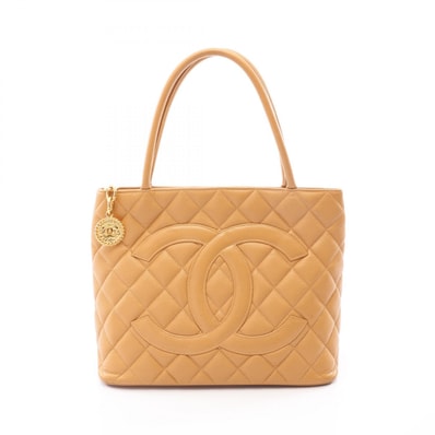 シャネル CHANEL 復刻トート トートバッグ バッグ キャビアスキン(グレインドカーフ) レディース ベージュ系 A01804 【中古】