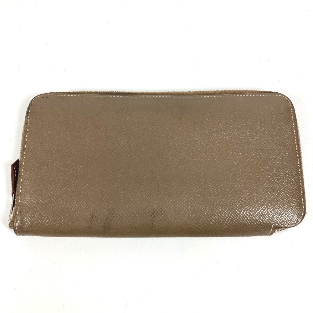 エルメス HERMES アザップロング シルクイン アザップロングシルクイン 財布 ロングウォレット ラウンドファスナー 長財布 エプソン O□刻 エトゥープ グレー