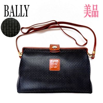 BALLY バリー ショルダーバッグ クロスボディ レザー ブラック系×ブラウン