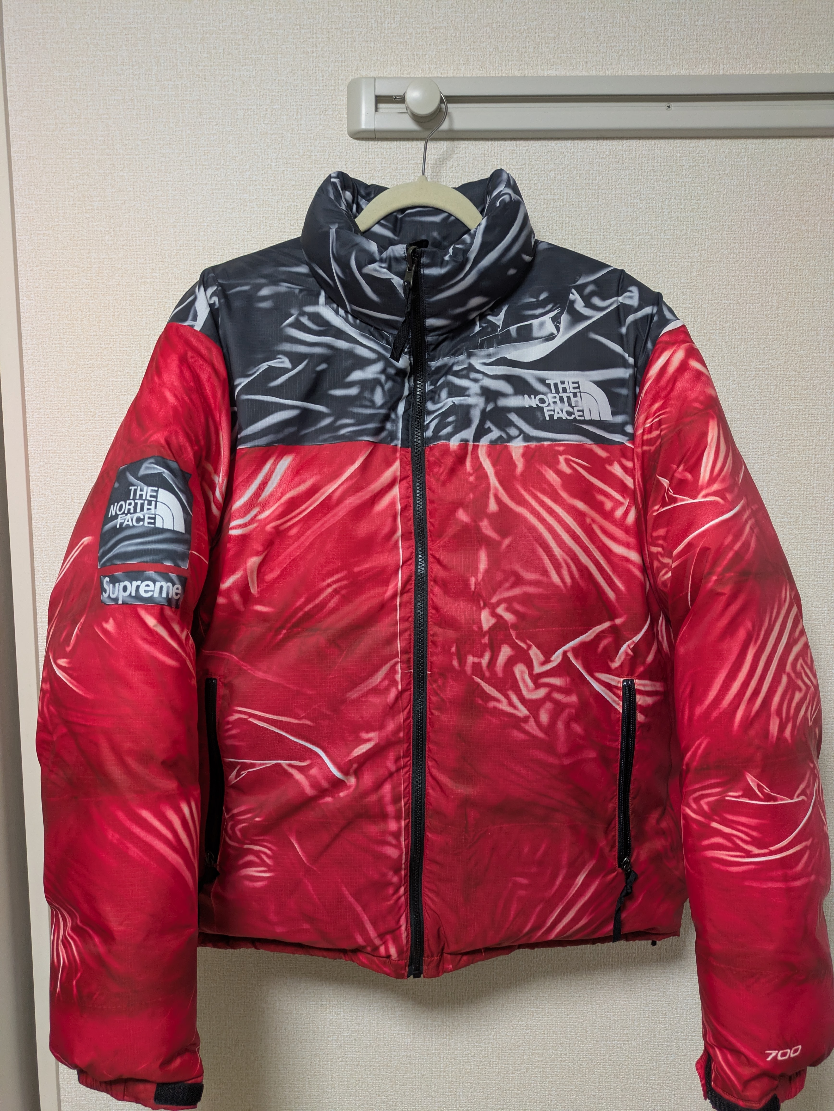 Supreme x The North Face Trompe Loeil Printed Nuptse Jacket "Red"