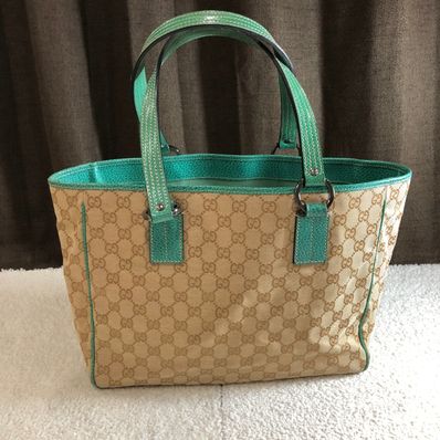 GUCCI GG Canvas Tote Bag "Green"