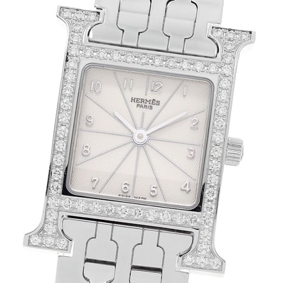 エルメス Hウォッチ ダイヤベゼル HH1.230 レディース 【中古】