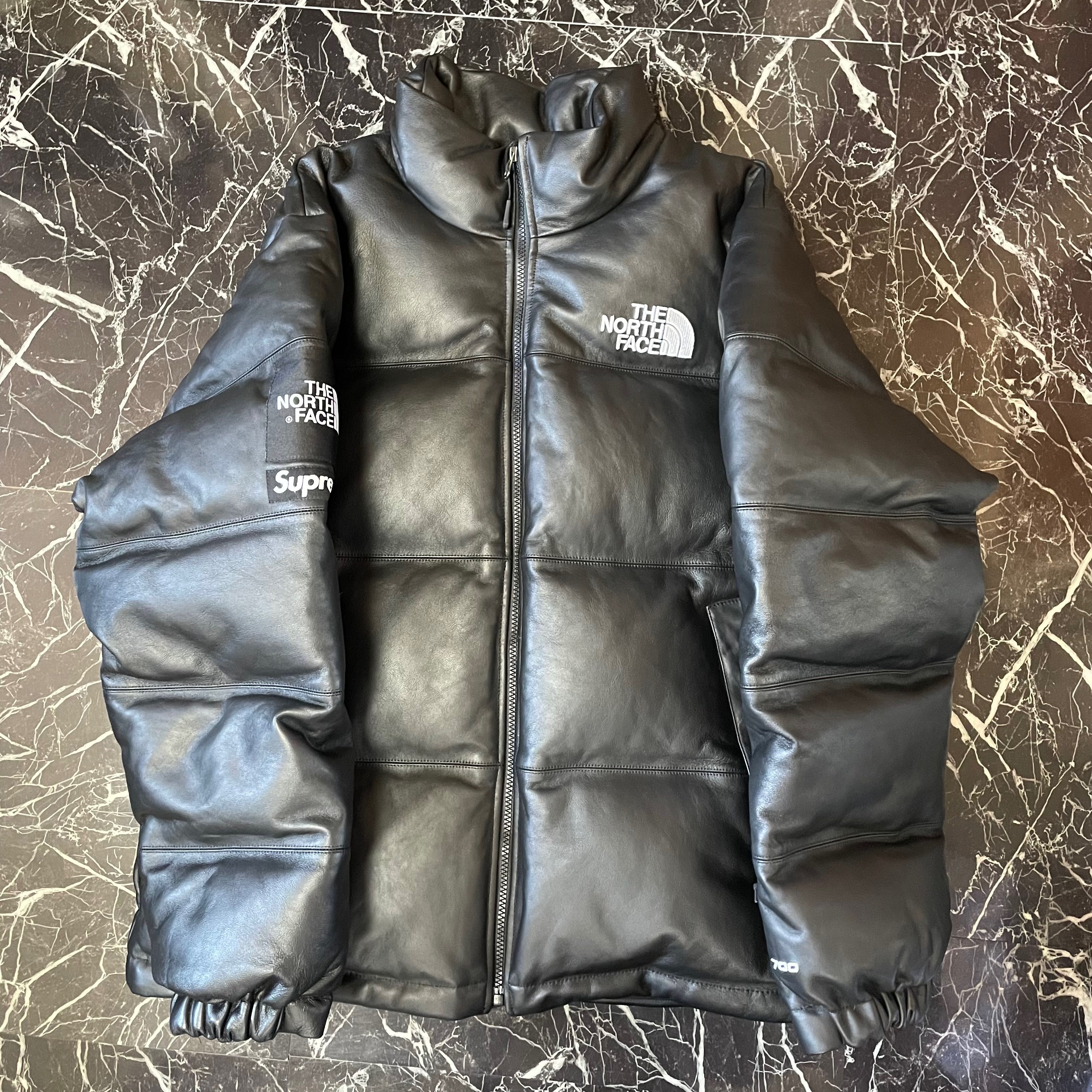 Supreme x The North Face Leather Nuptse Jacket "Black"