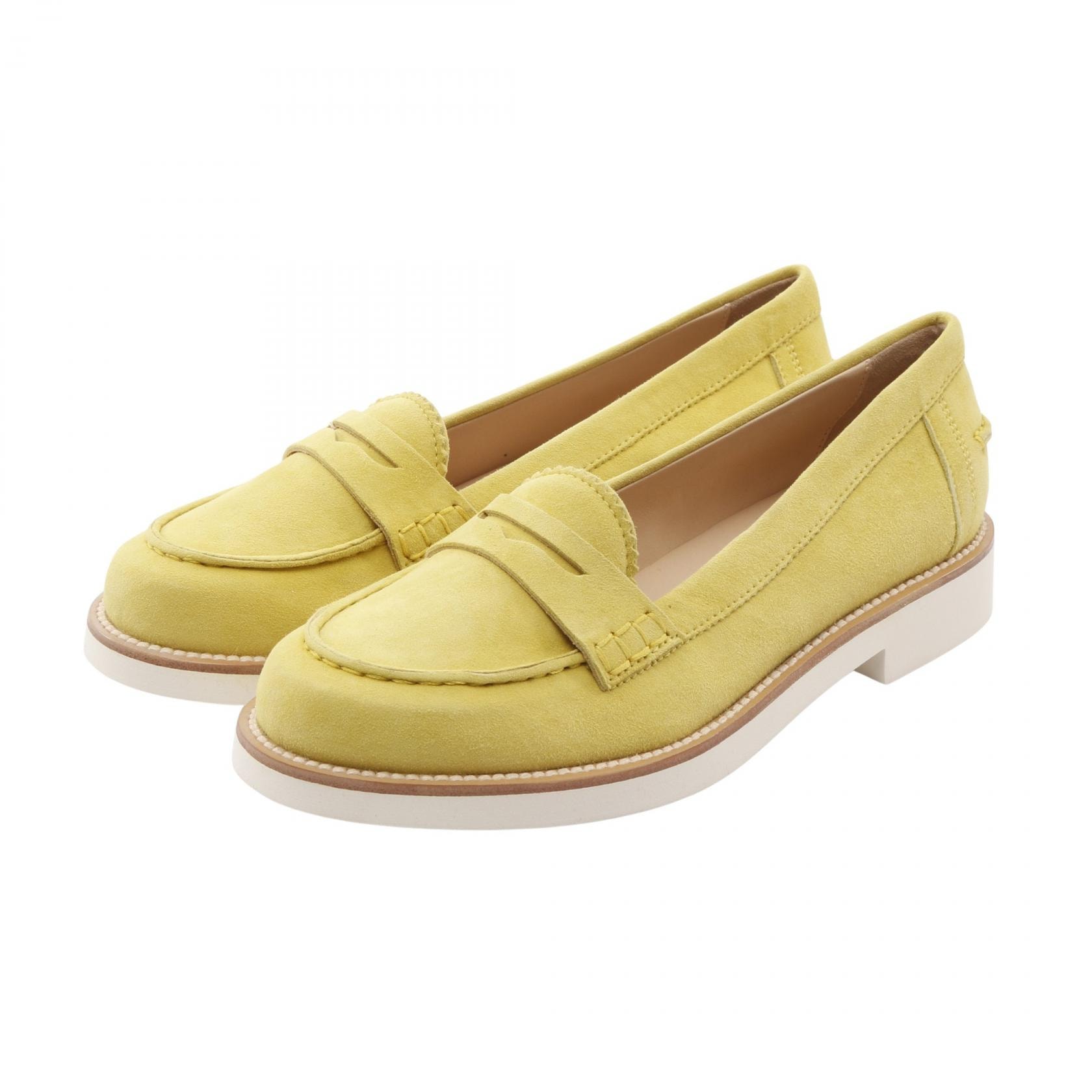 トッズ TOD'S モカシン 靴 スウェード レディース グリーン系 【中古】