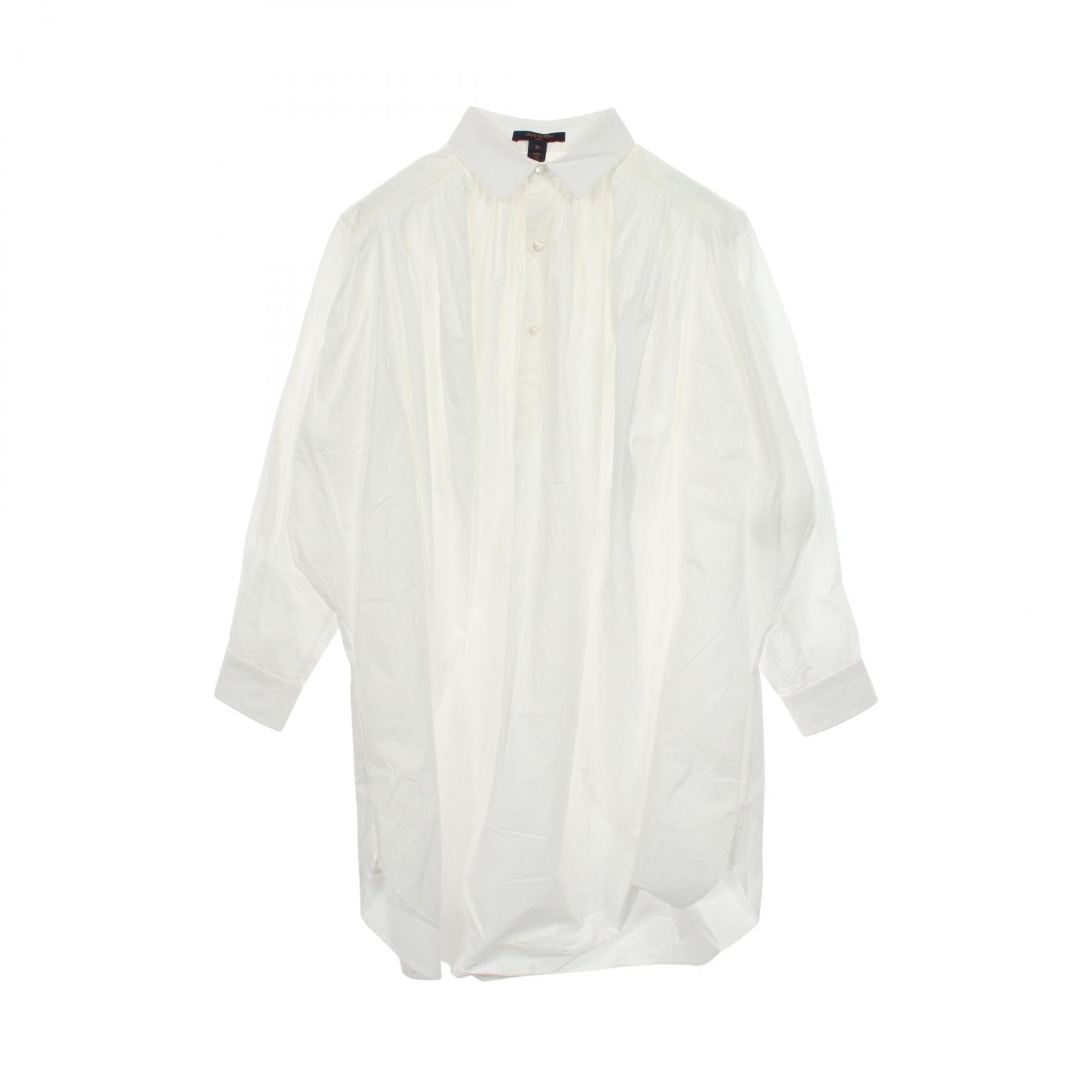 ルイ・ヴィトン LOUIS VUITTON 長袖 ワンピース 衣料品 トップス コットン レディース ホワイト系 RW202W XKG FJDR88 【中古】