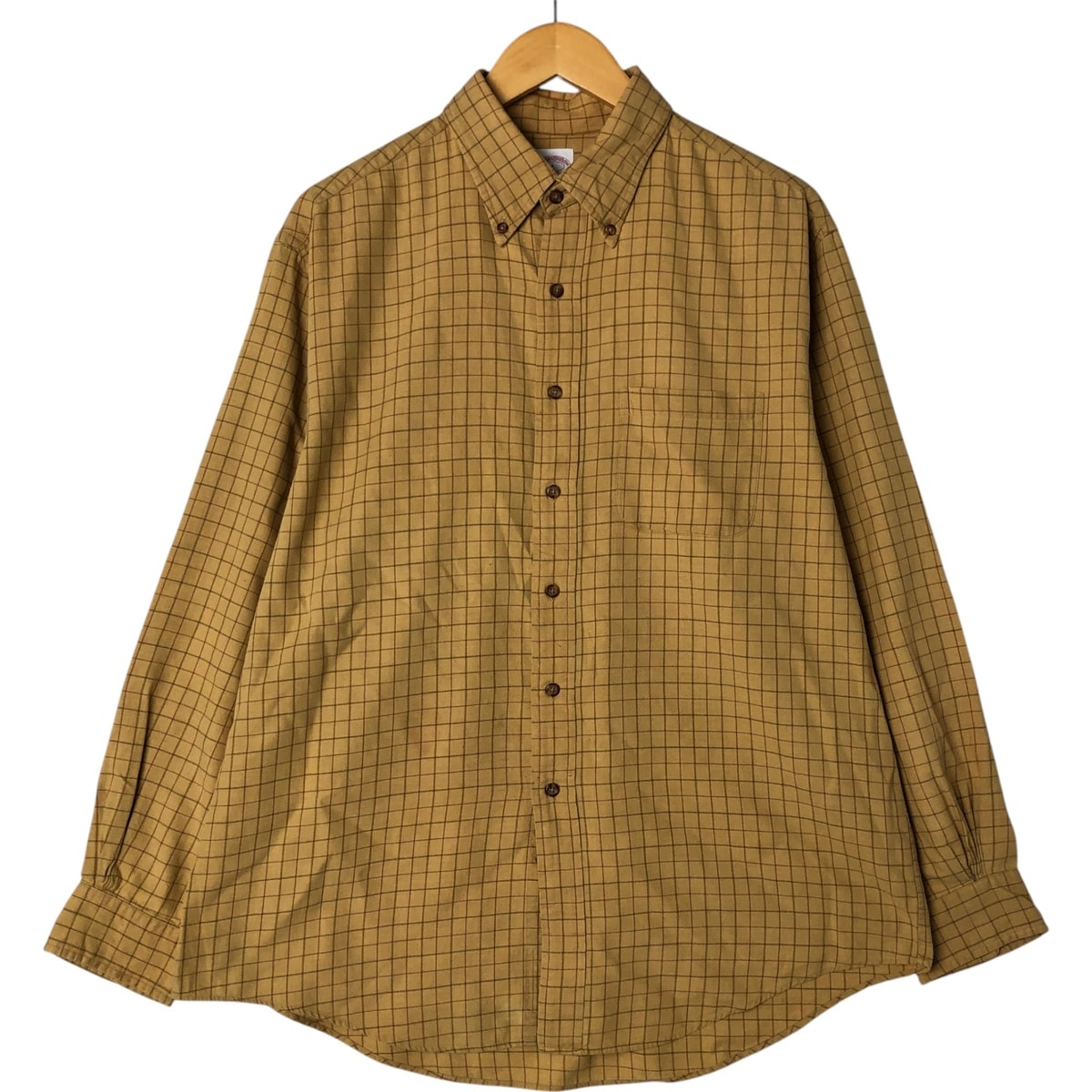 古着 ブルックスブラザーズ Brooks Brothers 346 長袖 ボタンダウンチェックシャツ メンズL相当/eaa555621