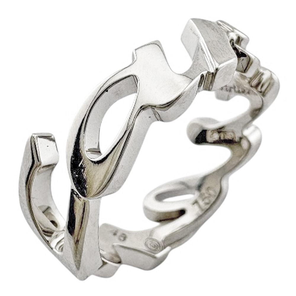 カルティエ シグネチャー リング 指輪 8号 18金 K18ホワイトゴールド レディース CARTIER  中古