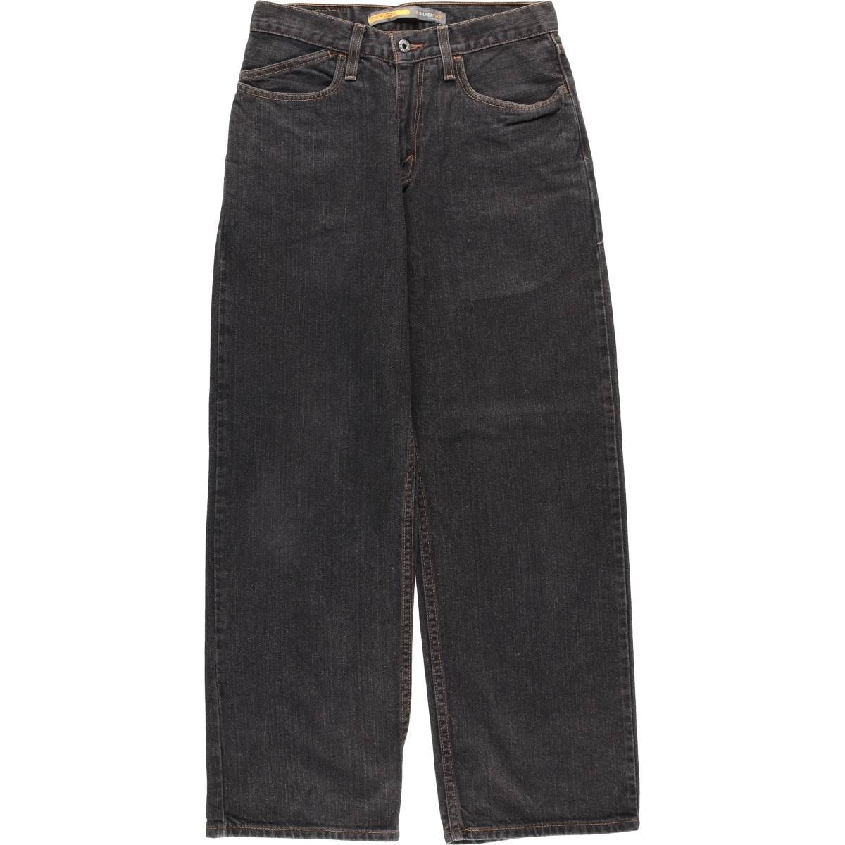古着 00年代 リーバイス Levi's SILVER TAB シルバータブ LOW+LOOSE ロールーズ ブラックデニム ストレートデニムパンツ メンズw30相当/evb033338