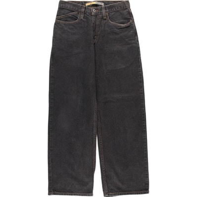 古着 00年代 リーバイス Levi's SILVER TAB シルバータブ LOW+LOOSE ロールーズ ブラックデニム ストレートデニムパンツ メンズw30相当/evb033338