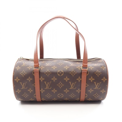 ルイ・ヴィトン LOUIS VUITTON パピヨン30 モノグラム 旧型 ハンドバッグ バッグ PVCコーティングキャンバス レザー レディース ブラウン系 M51365 【中古】