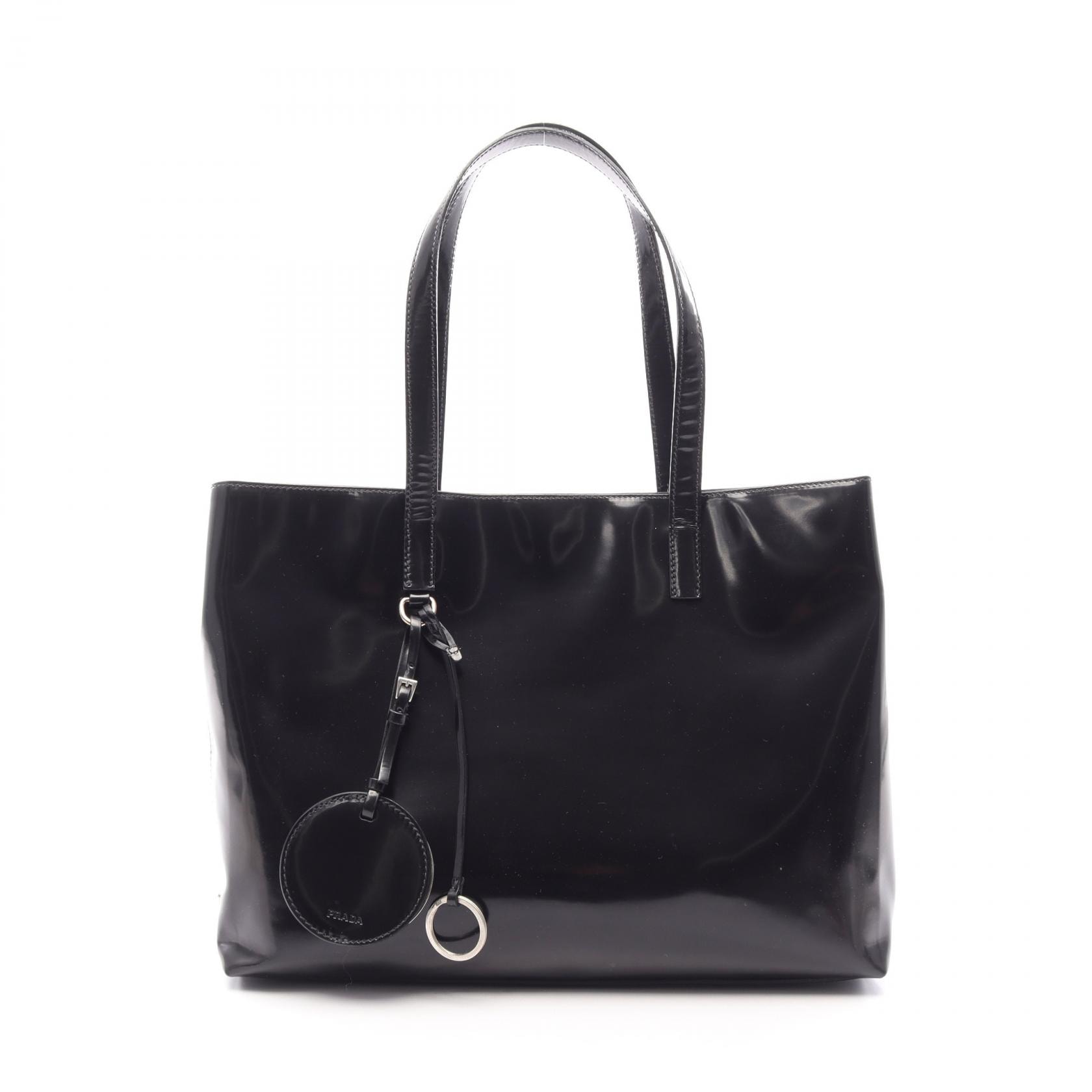 プラダ PRADA VERA SPORT トートバッグ バッグ レザー レディース ブラック系 【中古】