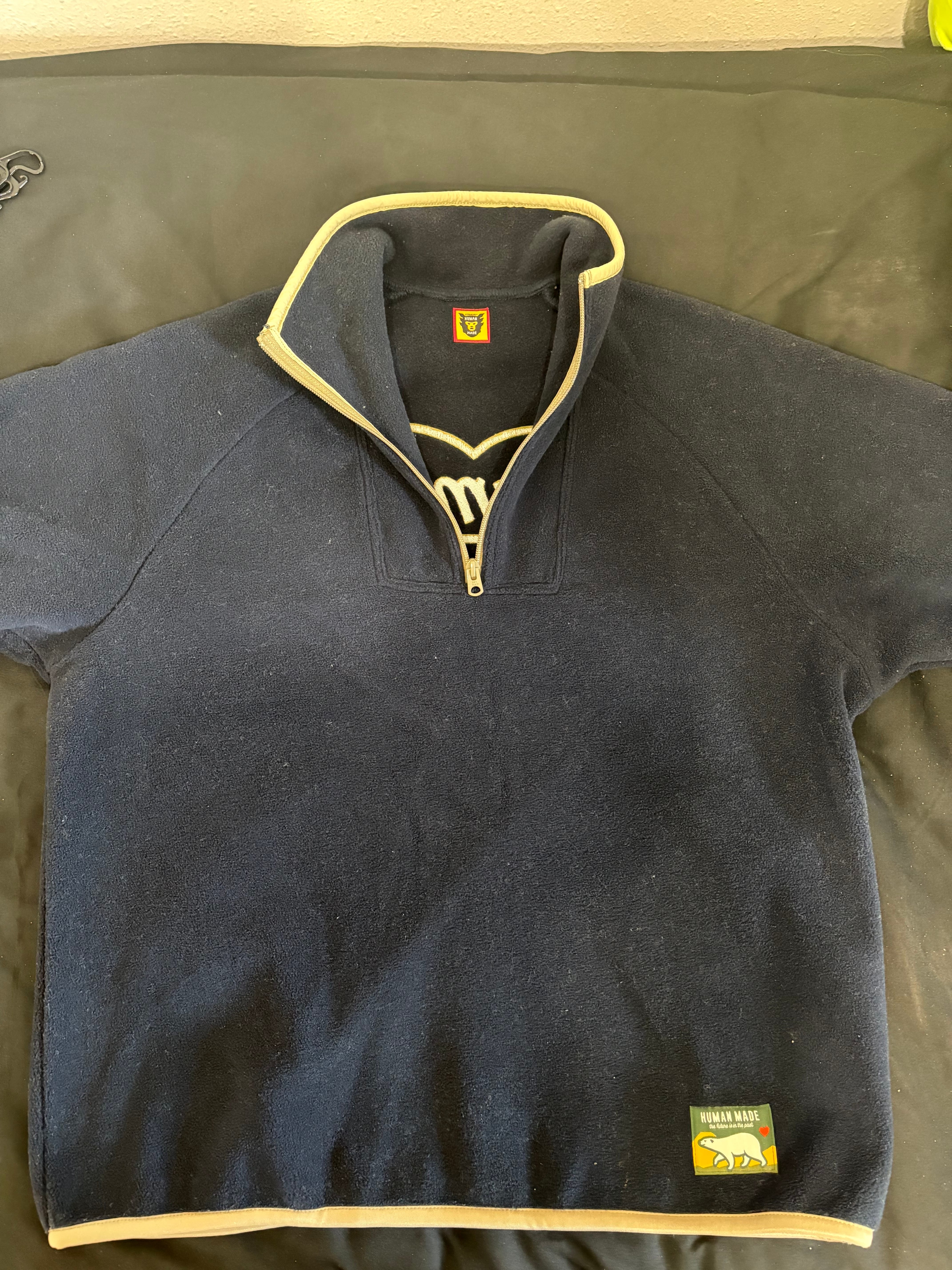 HUMAN MADE Fleece Half-Zip Pullover "Navy"