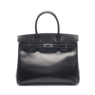 エルメス HERMES バーキン30 ハンドバッグ バッグ カーフ(牛革) ボックスカーフ ソーブラック □N刻印(2010年製造) レディース ブラック系 【中古】