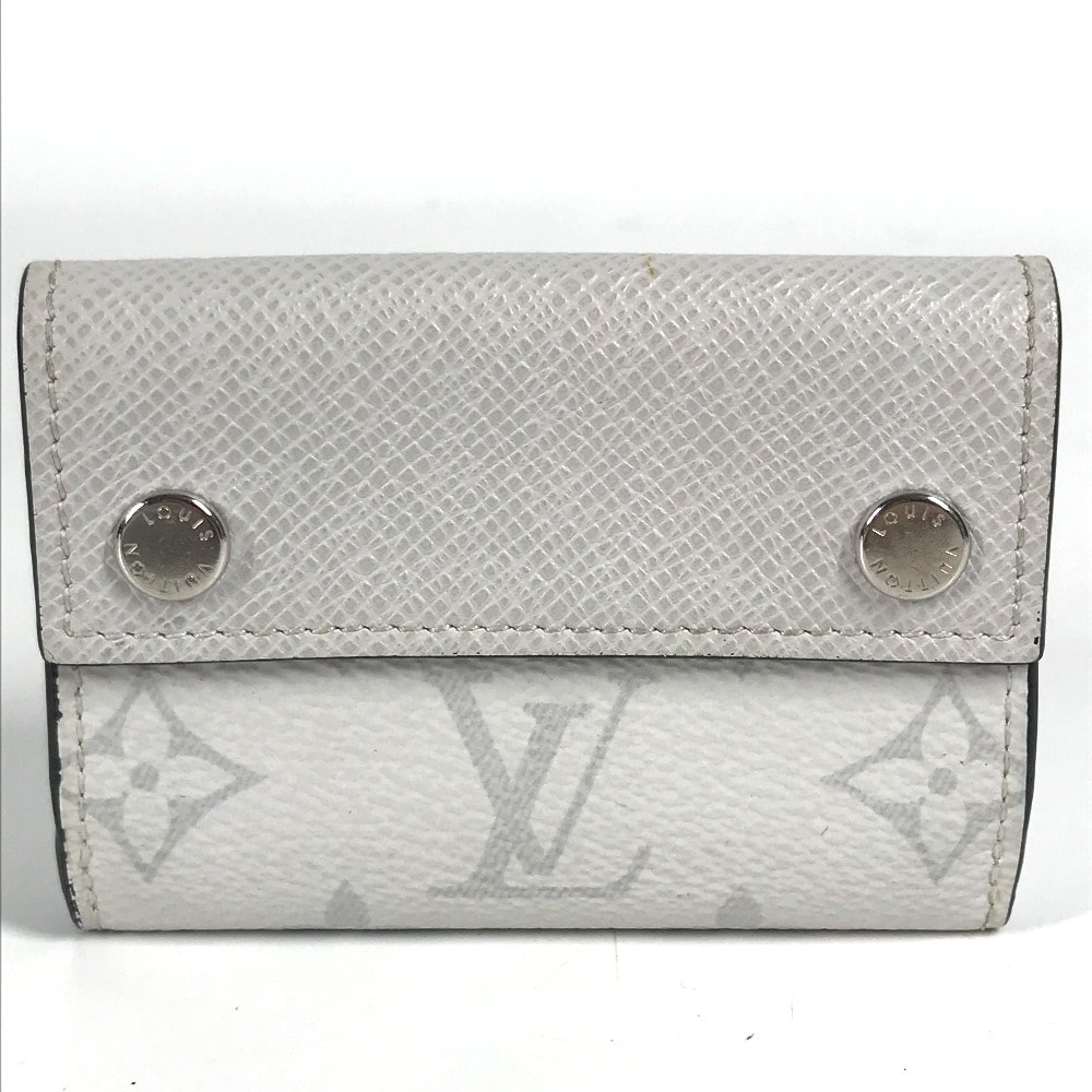 ルイヴィトン LOUIS VUITTON ディスカバリー コンパクト ウォレット M67621 タイガラマ コンパクトウォレット 3つ折り財布 タイガレザー ブロン ホワイト