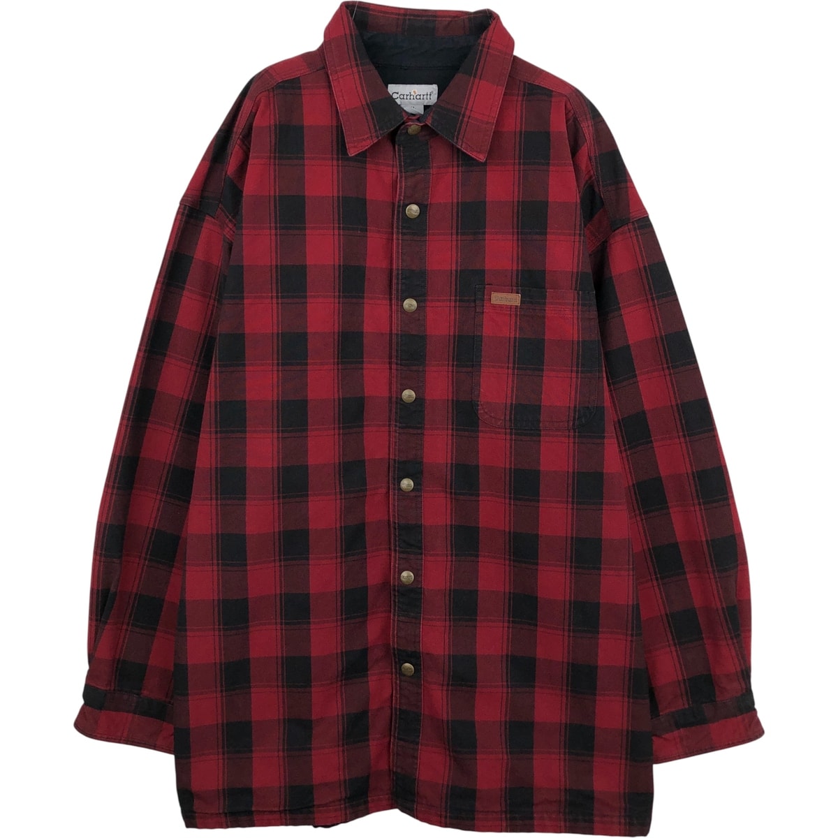 古着 カーハート Carhartt バッファローチェック 長袖 ワークシャツ/eaa610933