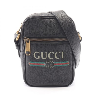 グッチ GUCCI ウェビングライン ショルダーバッグ バッグ レザー メンズ レディース ブラック系 / マルチカラー 574803 【中古】