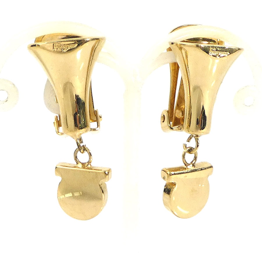 サルヴァトーレフェラガモ Salvatore Ferragamo イヤリング ガンチーニ メタル ゴールド レディース【中古】 e62480i