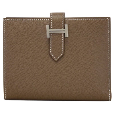 HERMES エルメス 二つ折り財布 ベアンコンパクト エトープ (エトゥープ) ヴォーマダム シルバー金具 K刻印 新品未使用