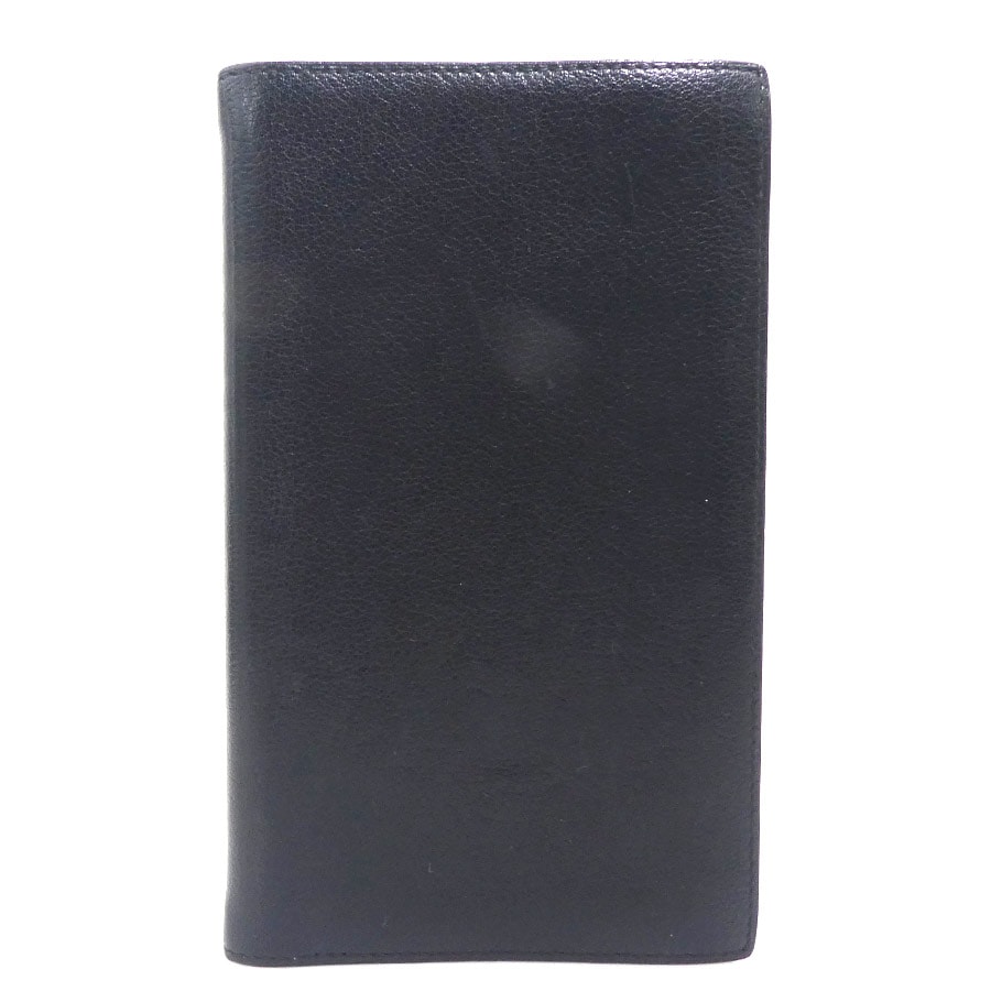 エルメス HERMES 手帳カバー レザー ブラック ユニセックス【中古】 e61443a