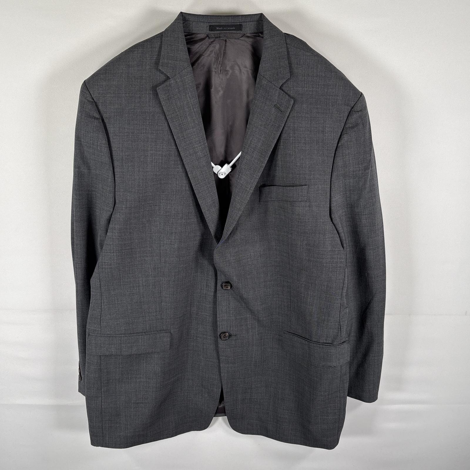 古着 ローレンラルフローレン LaurenRalphLauren テーラードジャケット ブレザー スーツ ウールジャケット 50L  ダークグレー メンズ