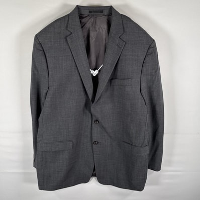 古着 ローレンラルフローレン LaurenRalphLauren テーラードジャケット ブレザー スーツ ウールジャケット 50L ダークグレー メンズ