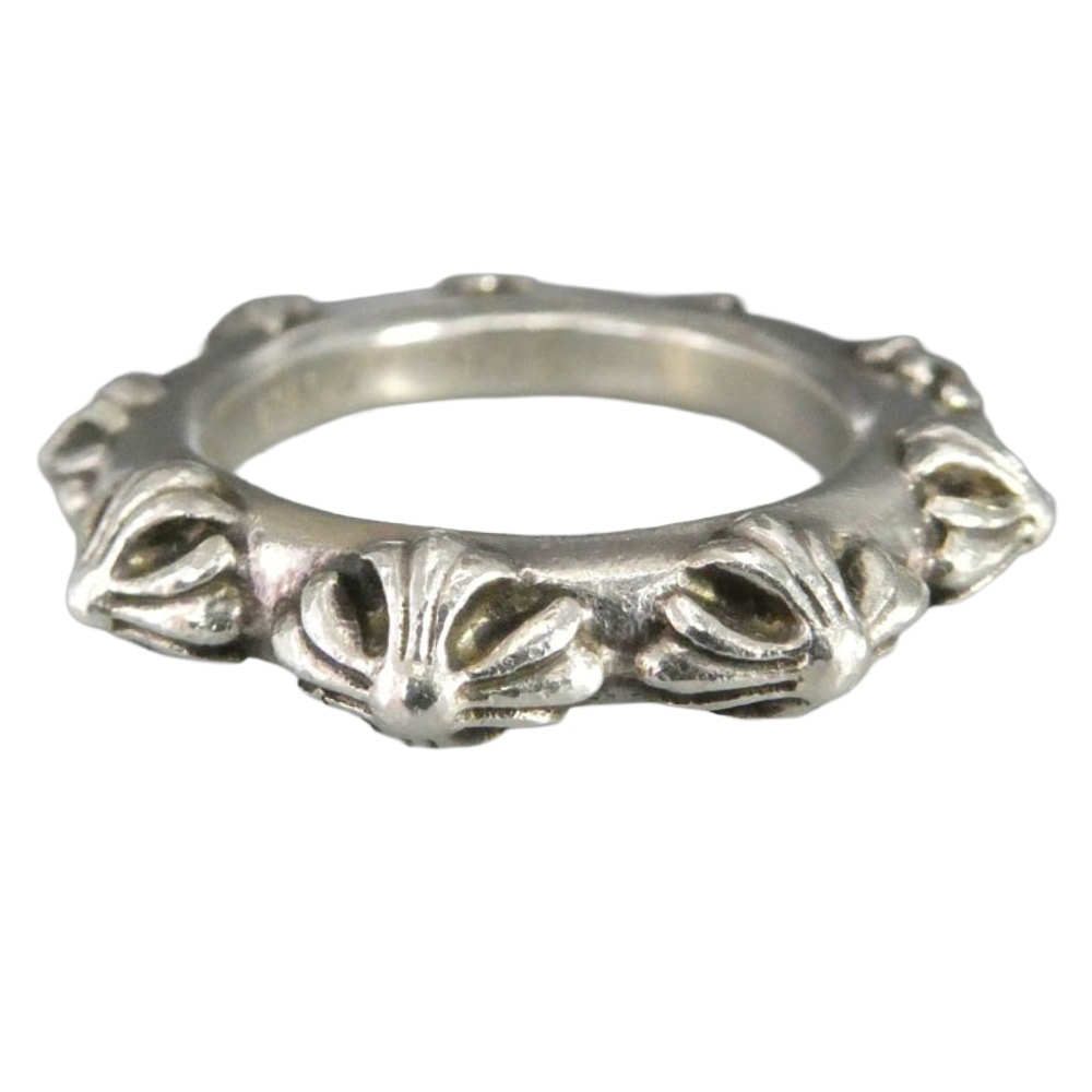 CHROME HEARTS クロムハーツ(原本無) CROSS BAND クロスバンド リング シルバー系 20.5号【中古】