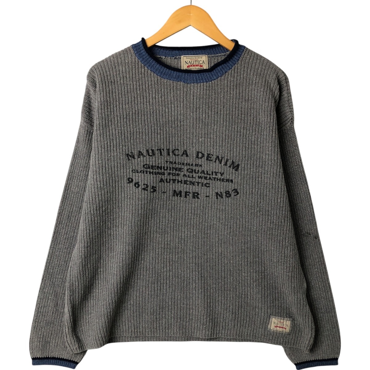 古着 ノーティカ NAUTICA ロールネック コットンニットセーター メンズL相当/eaa546130