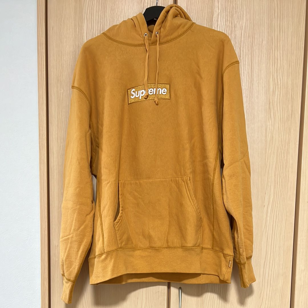 Supreme Box Logo Hooded Sweatshirt "Light Mustard" (21FW)