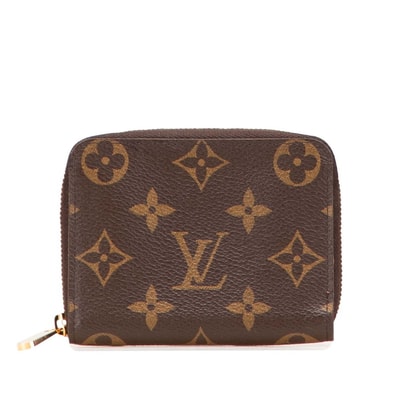 ルイ ヴィトン モノグラム ジッピー コインパース コインケース カードケース M60067 ブラウン PVC レザー レディース LOUIS VUITTON 【中古】