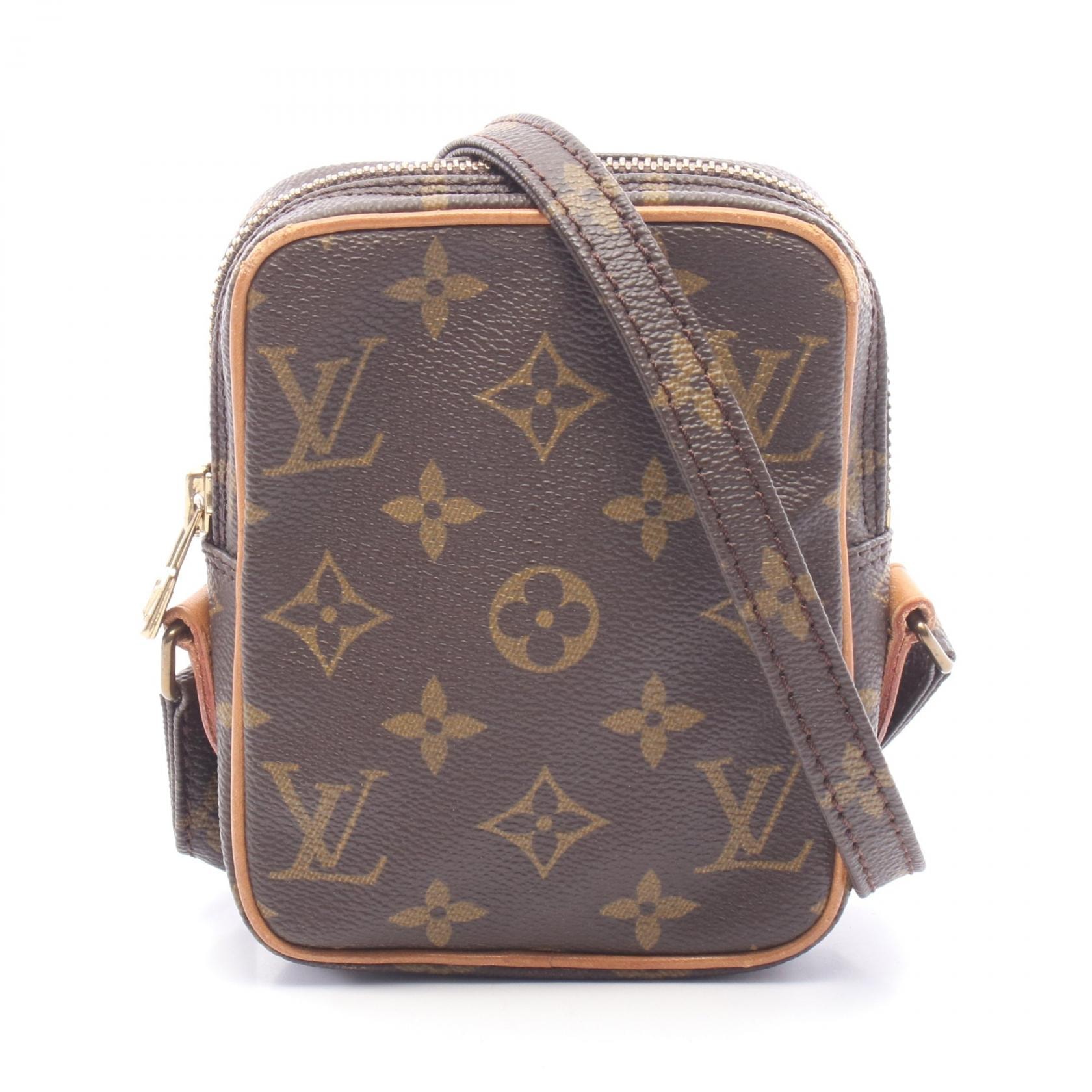 ルイ・ヴィトン LOUIS VUITTON ミニダヌーブ ショルダーバッグ バッグ PVCコーティングキャンバス レザー モノグラム レディース ブラウン系 M45268 【中古】