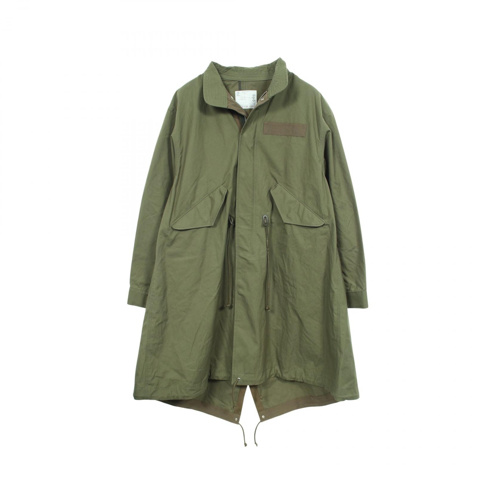サカイ Sacai モッズコート 衣料品 アウター コットン メンズ カーキ系 SCM-060 【中古】