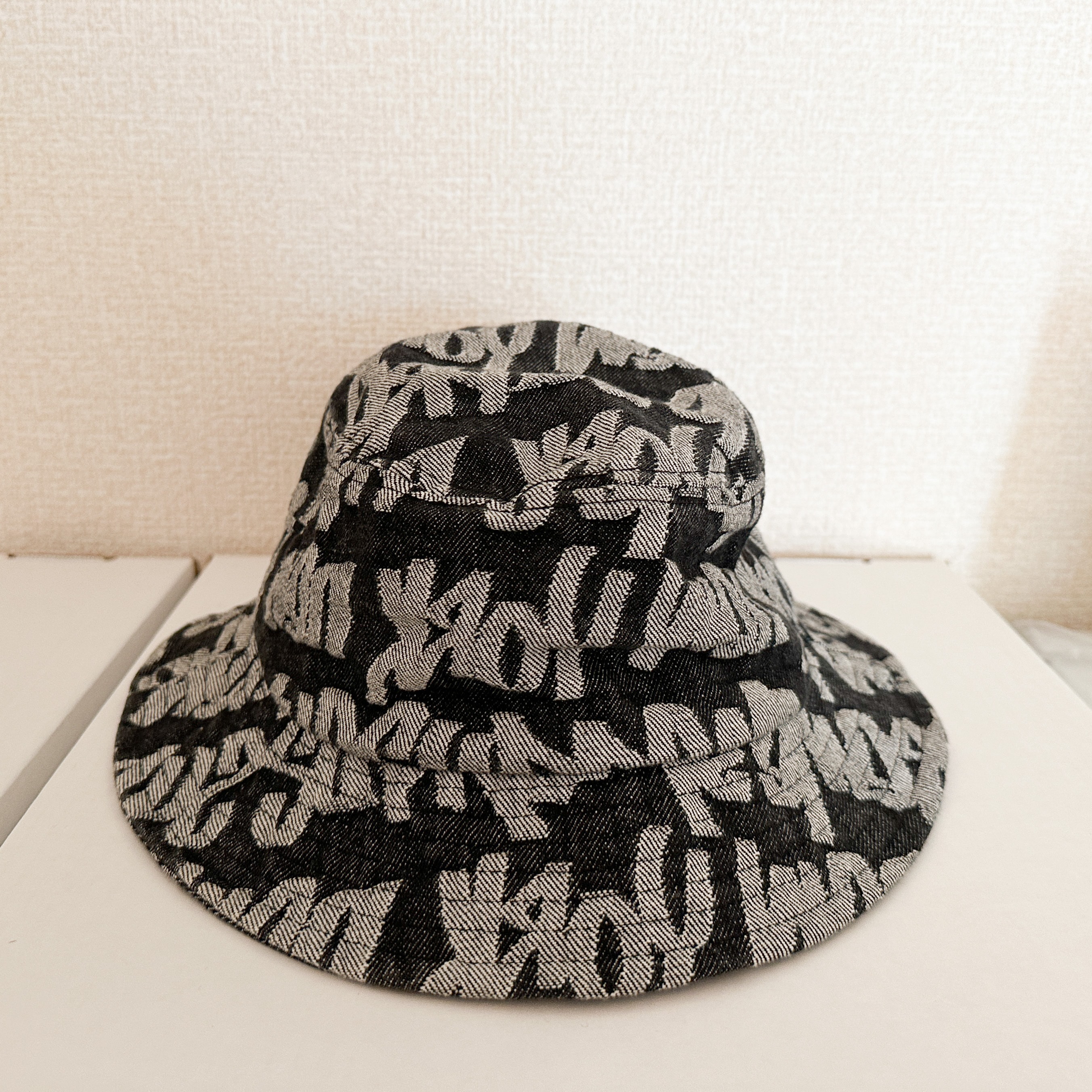 Supreme Fat Tip Jacquard Denim Crusher "Black"