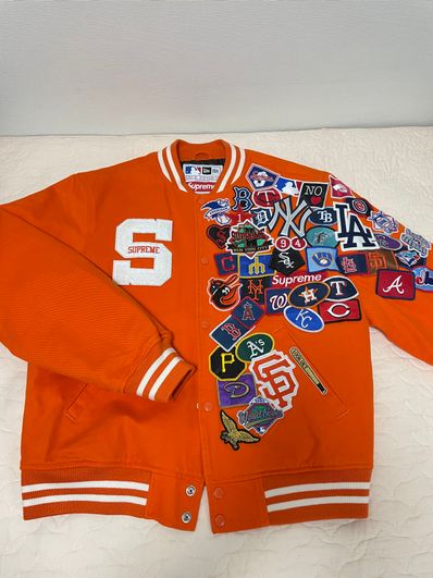 Supreme / New Era®/ MLB Varsity Jacket "Orange"