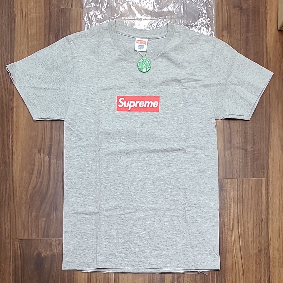 シュプリーム20thアニバーサリーボックスロゴ グレー