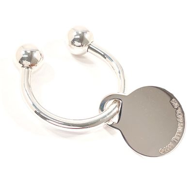 ティファニー キーホルダー ラウンドタグ キーリング シルバー