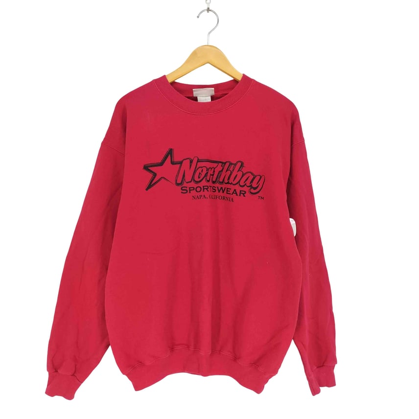 D (傷や汚れあり)】90s 刺繍タグ ロゴプリント クルーネック D (傷や汚れあり)】90s 刺繍タグ ロゴプリント クルーネック
