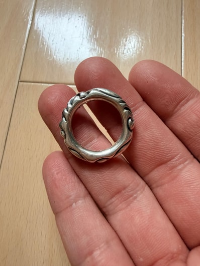 Chrome Hearts Scroll Band Ring "Silver"