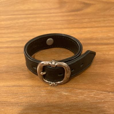 クロムハーツ ガンスリンガークロスボール レザーブレスレット