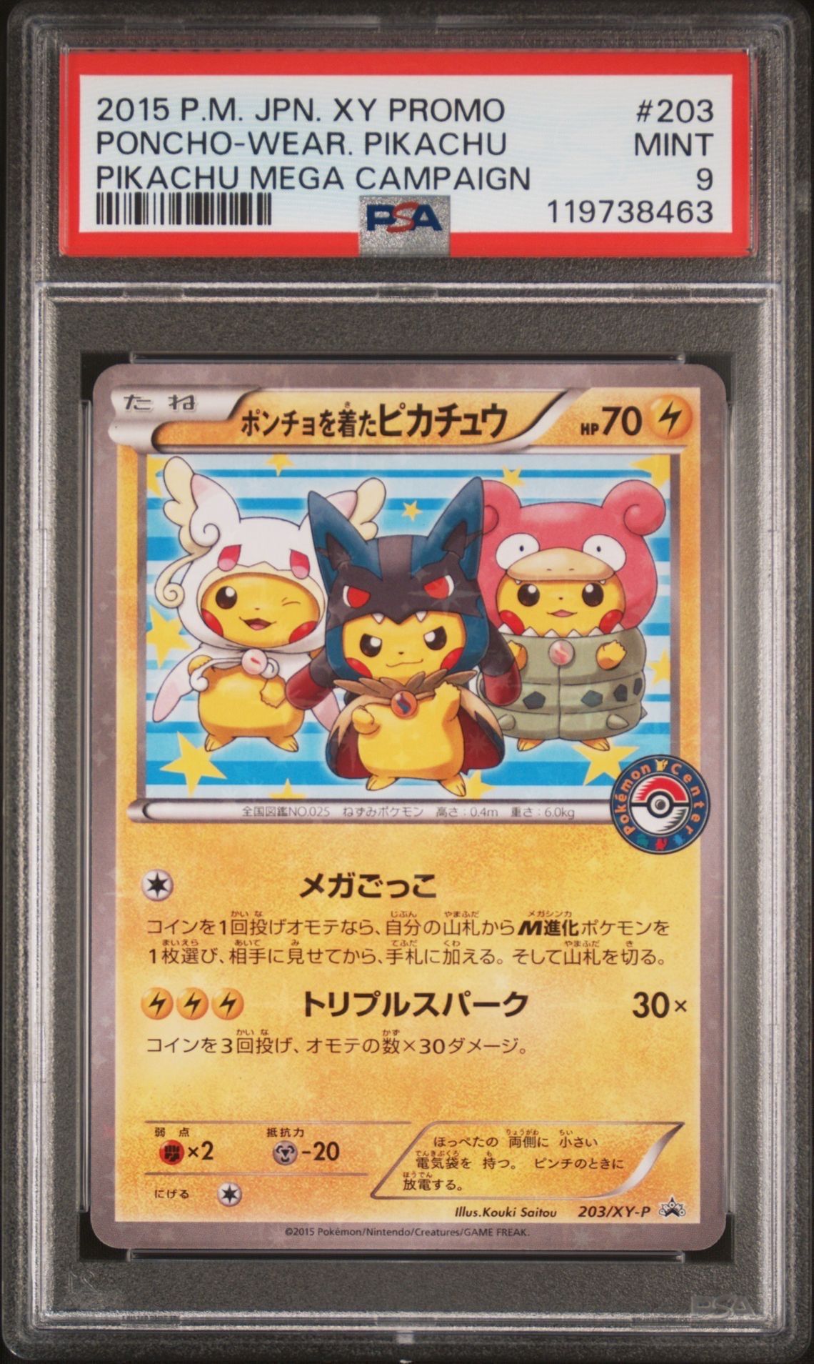 ポンチョを着たピカチュウ: プロモ (ポンチョピカチュウ) [XY-P 203/XY-P](プロモーションカード「XY-P」)