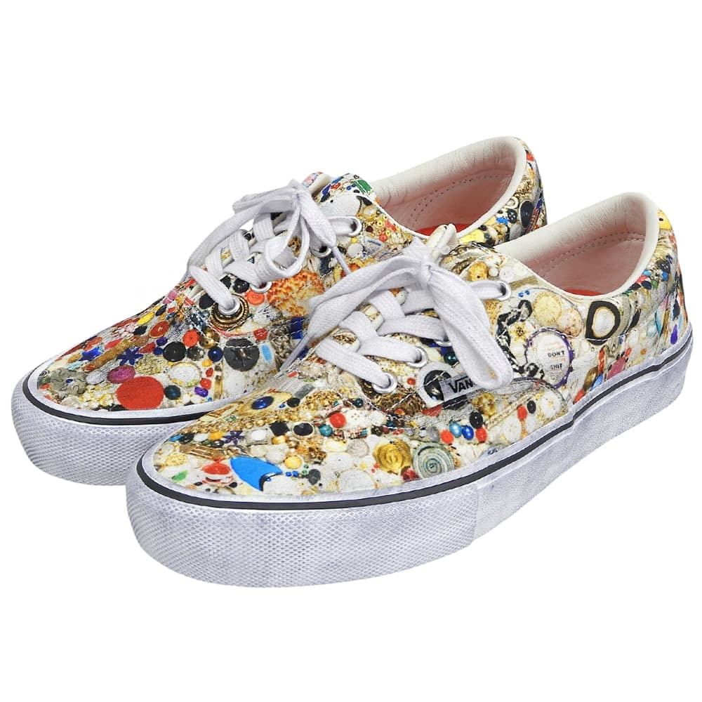 バンズ 新品同様 Mike Kelly Vans Era スニーカー シューズ メンズ ホワイト×マルチカラー 27cm 26SS 42(EU)