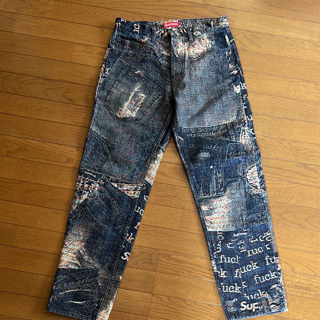 Supreme Archive Denim Jacquard Regular Jean "Blue"
