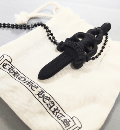 Chrome Hearts Rubber Large Dagger Silicon Necklace "Black"