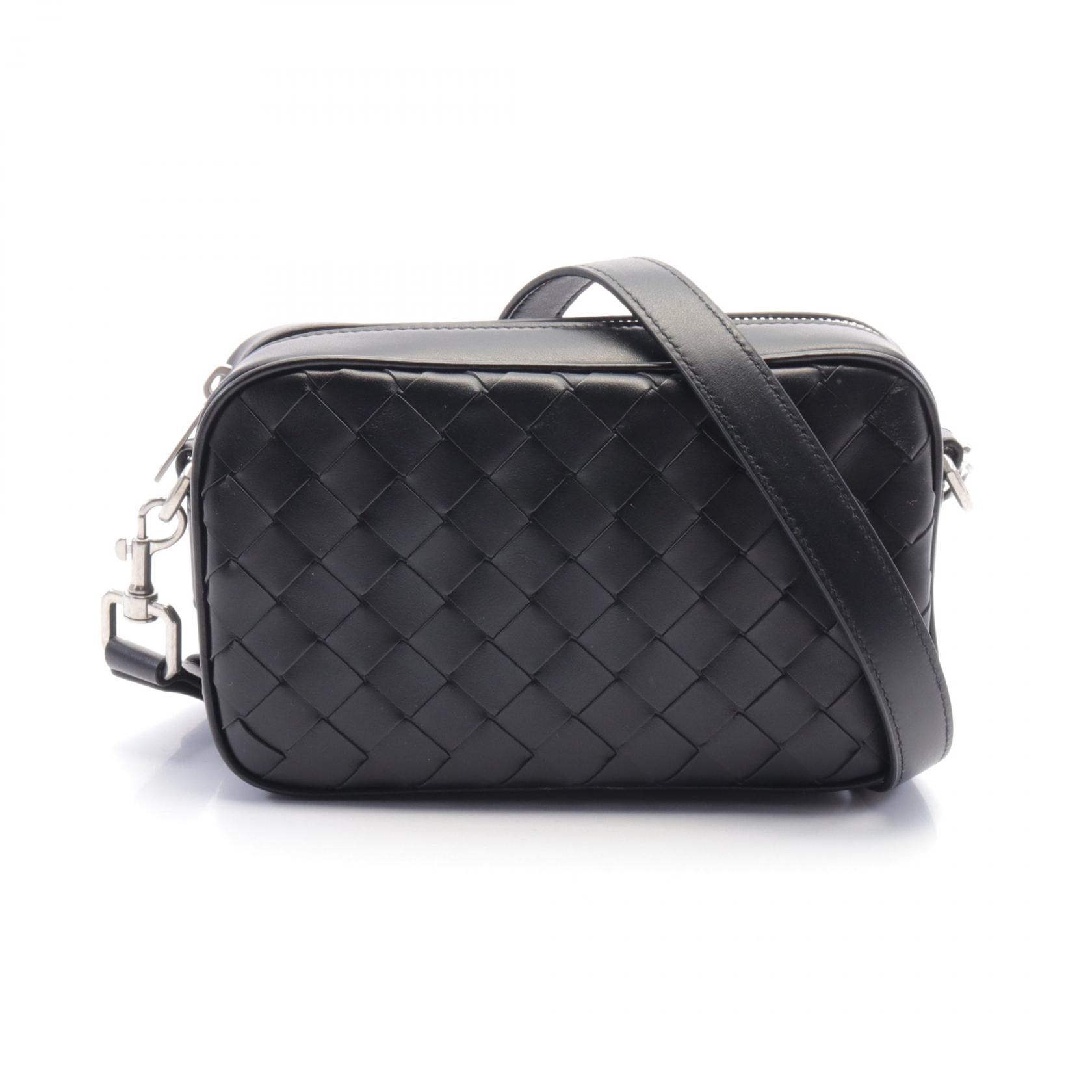 ボッテガヴェネタ BOTTEGA VENETA イントレチャート ショルダーバッグ バッグ レザー メンズ ブラック系 765911V2HL18803 【新品】