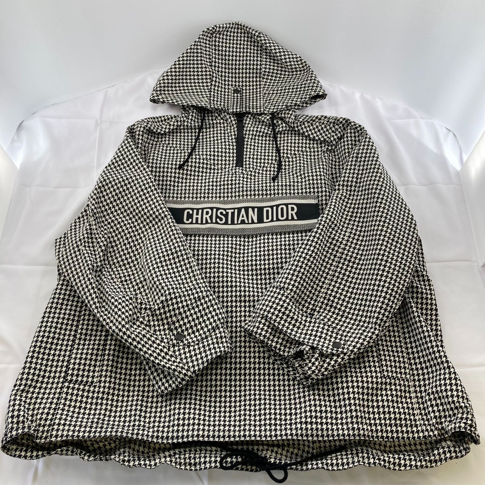Christian Dior(クリスチャン・ディオール) オブリークテクニカルタフタ アノラックフーディー ジャケット 017C10A2856 サイズXS ブラック